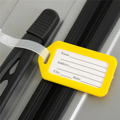 Travel PP Solid Pattern Luggage Tag Card Set Shipping Identity Tag
