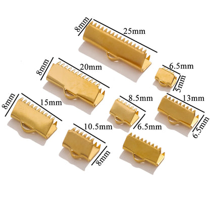 Stainless Steel Curly Bead Buckle Titanium Engraved Gold Plated DIY