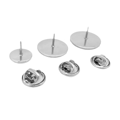 Stainless Steel Electroplated Noble Person Theme Brooch Base With Snap