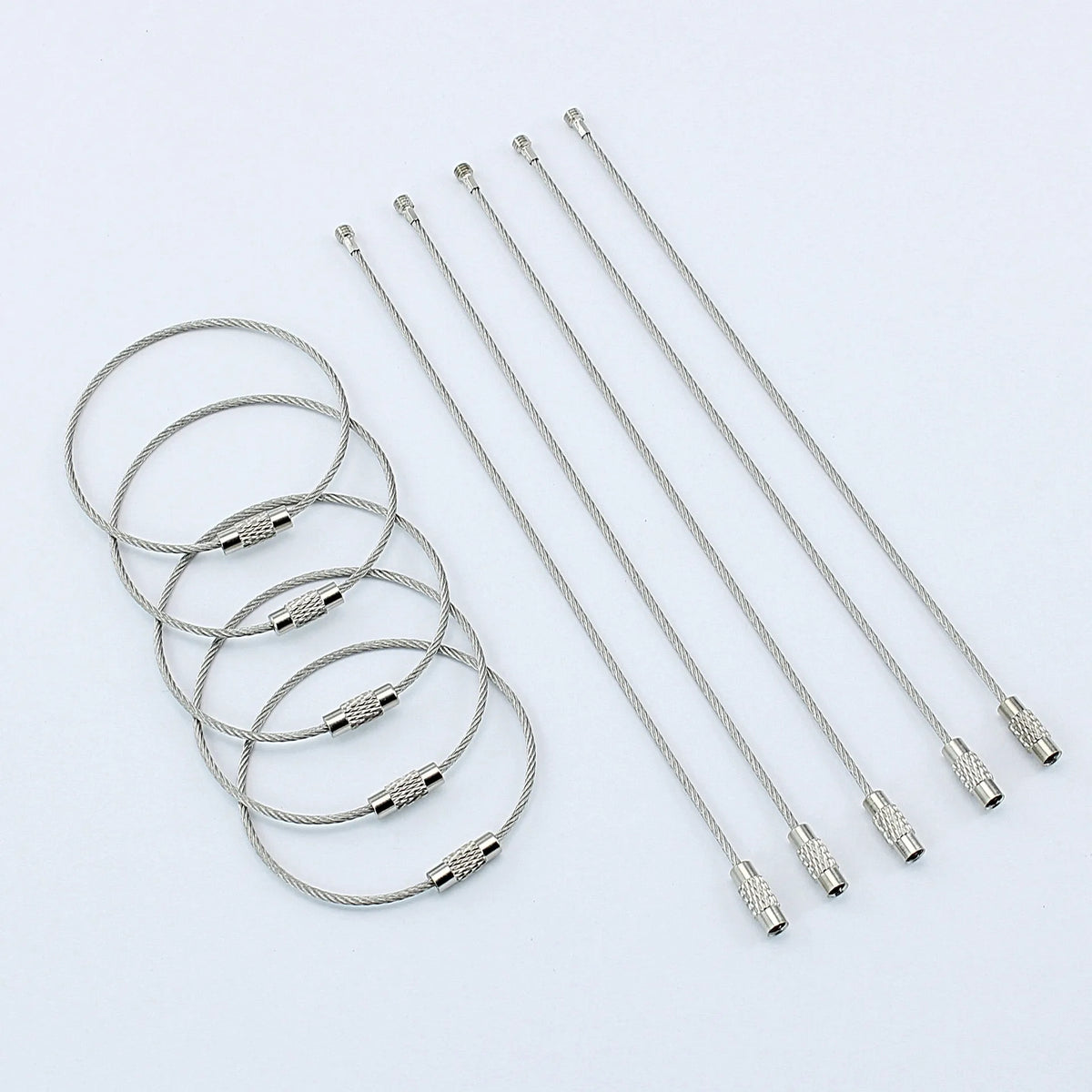 Stainless Steel Wire Rope Key Ring-Modern Simple Design China Origin