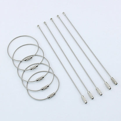 Stainless Steel Wire Rope Key Ring-Modern Simple Design China Origin