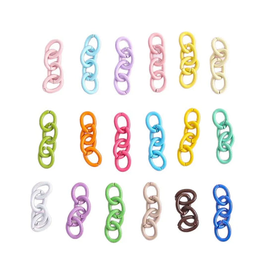 Candy-colored HT Zinc Alloy Baked-paint Four-link Extension Chain