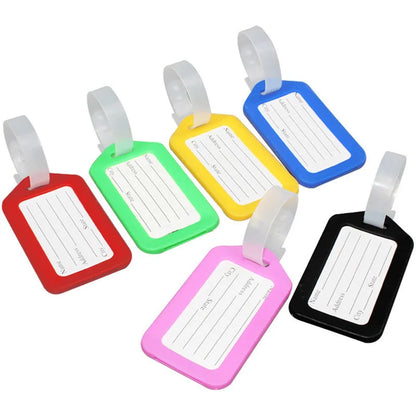 Travel PP Solid Pattern Luggage Tag Card Set Shipping Identity Tag