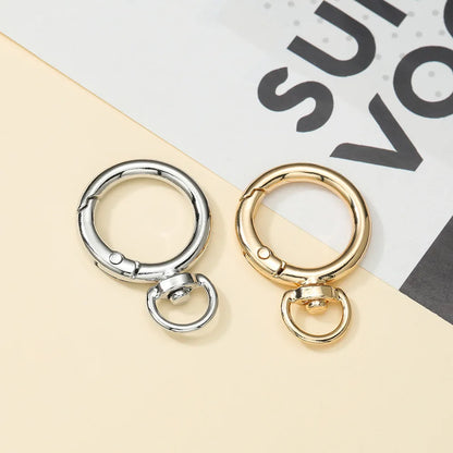 Zinc Alloy Press-Fit Spring Clasp Swivel Ring Jewelry Clasp For DIY