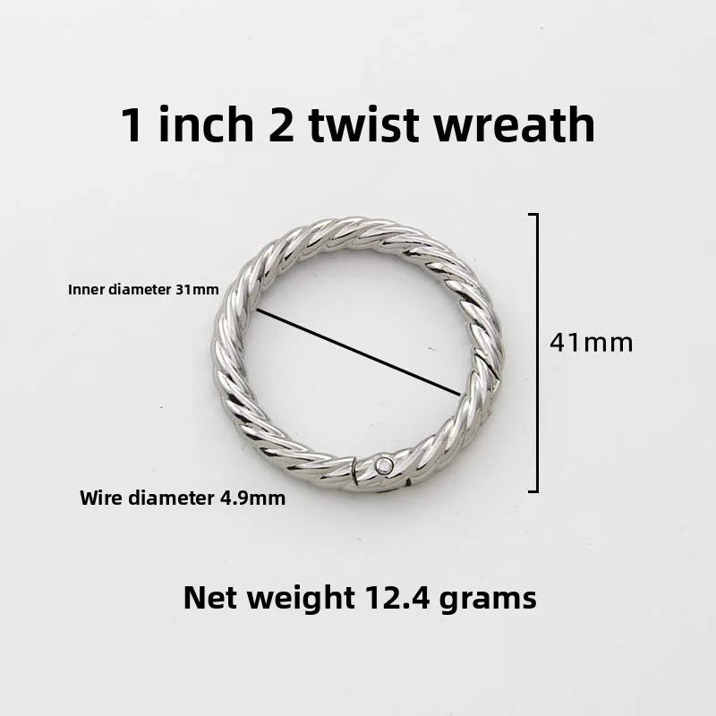 Twist Spring Ring Luggage Accessories Open Hemp Wreath Personalized DIY