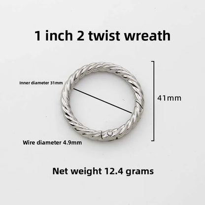 Twist Spring Ring Luggage Accessories Open Hemp Wreath Personalized DIY