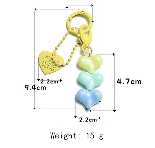 Hongtu Brand Heart-Shaped Alloy Carabiner Keychain For DIY Pendant