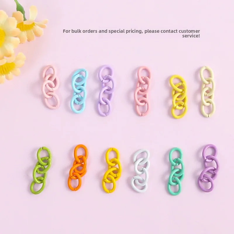 Candy-colored HT Zinc Alloy Baked-paint Four-link Extension Chain