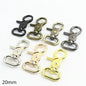 HT Zinc Alloy Durable Pendant Handbag Strap Hook Light Gold Keychain