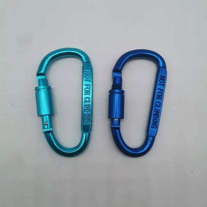 HT Factory Supply 8cm Lockable Flattened D-shaped Sports Carabiner