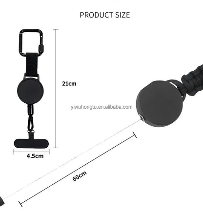Logo Retractable Badge Reel Holder Metal Steel Cable Clasp Hiking