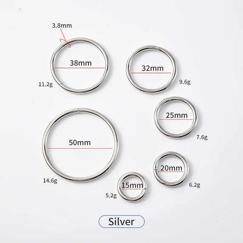 Metal O-Ring Keychains Electroplated DIY Luggage Accessories