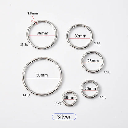 Metal O-Ring Keychains Electroplated DIY Luggage Accessories