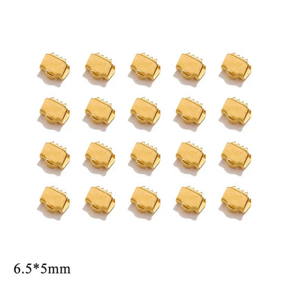 Stainless Steel Curly Bead Buckle Titanium Engraved Gold Plated DIY
