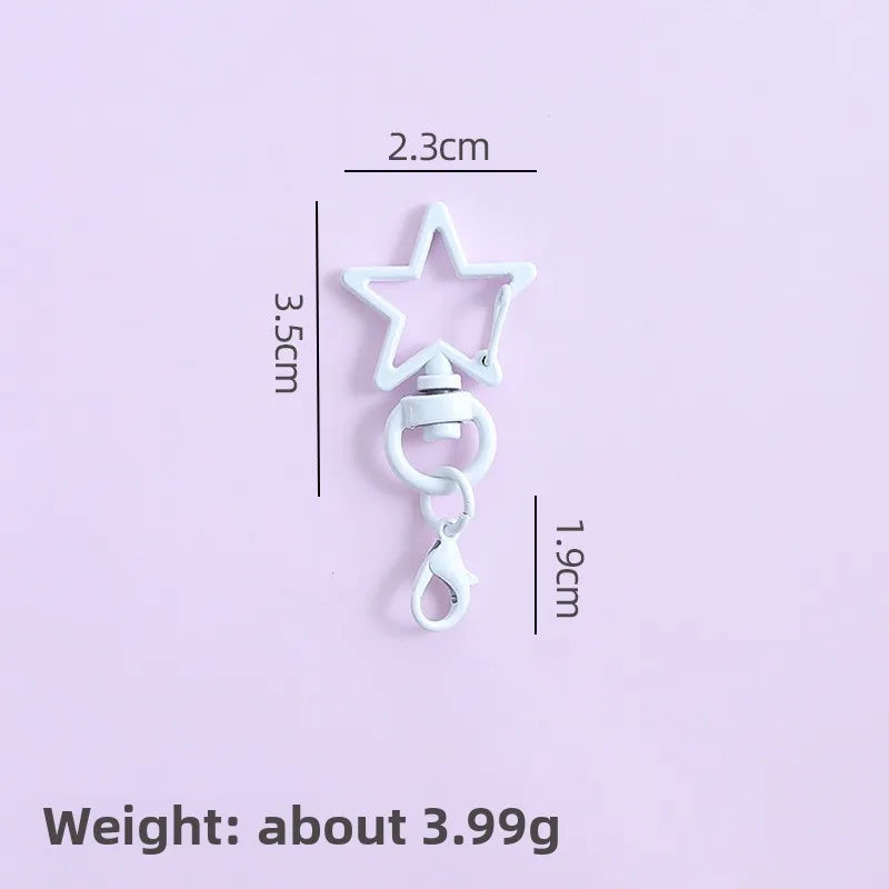 Cute Macaron Color Zinc Alloy Lobster Keychain Five-Pointed Star
