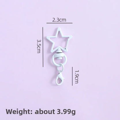 Cute Macaron Color Zinc Alloy Lobster Keychain Five-Pointed Star