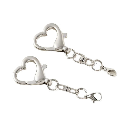 Vintage Style Lobster Claw Clasp Keychains Heart Metal Key Holder With