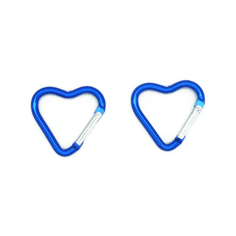 Heart-Shaped Aluminum Quick Carabiner - Keychain & Bag Clip