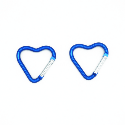 Heart-Shaped Aluminum Quick Carabiner - Keychain & Bag Clip