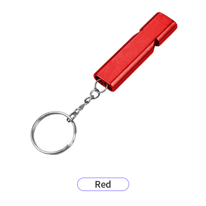 Aluminum Alloy Emergency Whistle Keychain - Outdoor Survival