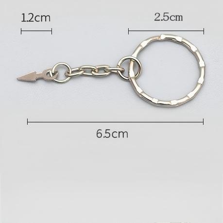 2.5cm Embossed Metal Heart Carabiner Key Ring - DIY