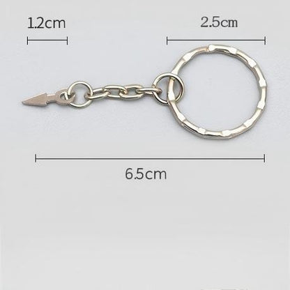 2.5cm Embossed Metal Heart Carabiner Key Ring - DIY
