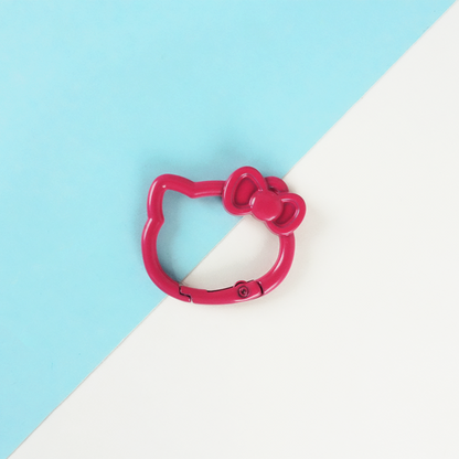 KT Cat Alloy Spring Ring Key Chain - UV Printed DIY Finding