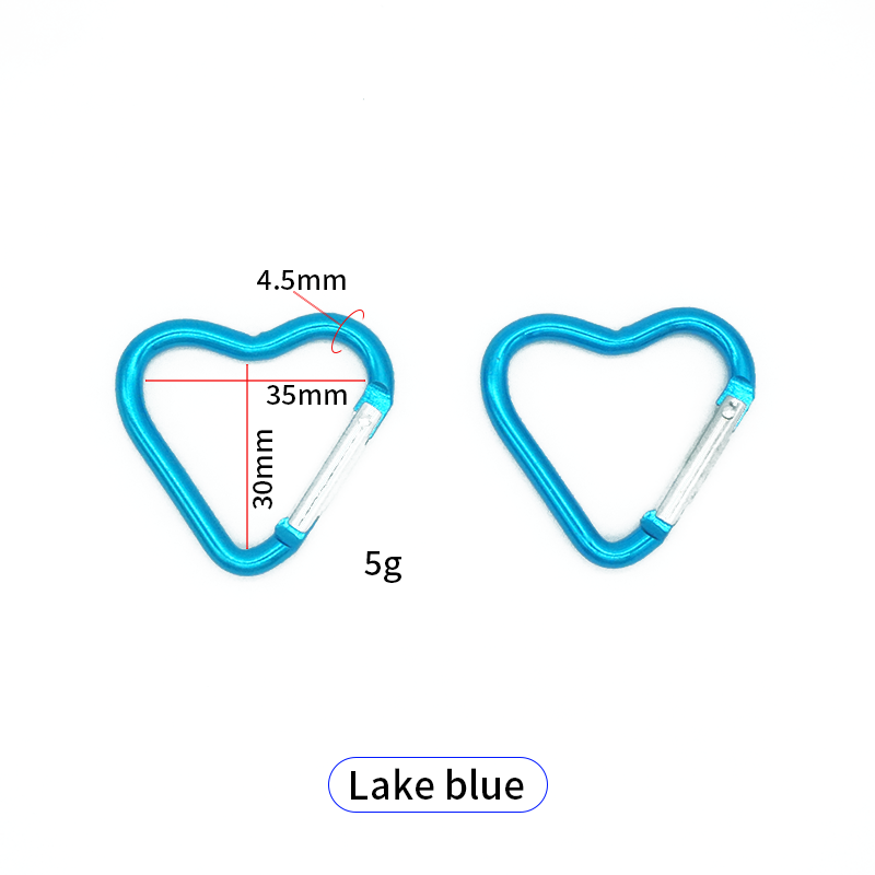 Heart-Shaped Aluminum Quick Carabiner - Keychain & Bag Clip