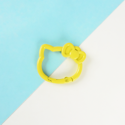 KT Cat Alloy Spring Ring Key Chain - UV Printed DIY Finding