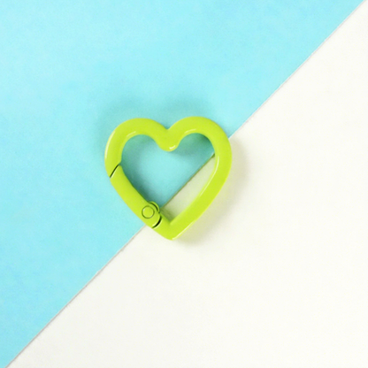 Heart-Shaped Zinc Alloy Coin Holder Keychain - Spring Ring