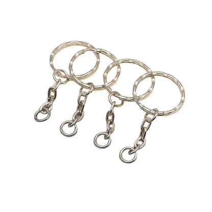 2.5cm Embossed Metal Heart Carabiner Key Ring - DIY