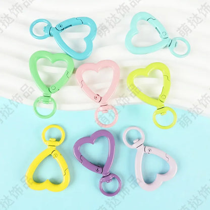 Heart-Shaped Zinc Alloy Open Ring Hook - DIY Key Ring