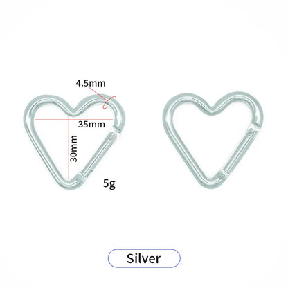 Heart-Shaped Aluminum Quick Carabiner - Keychain & Bag Clip