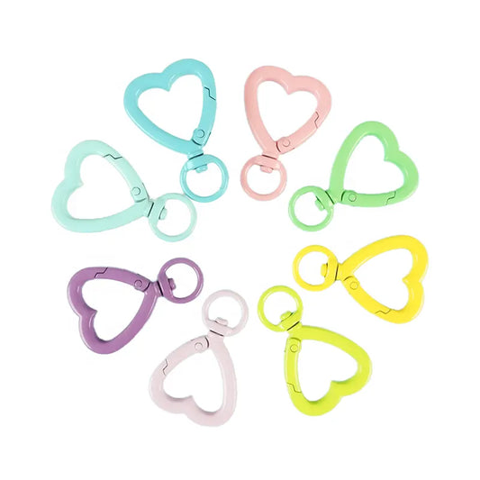 Heart-Shaped Zinc Alloy Open Ring Hook - DIY Key Ring