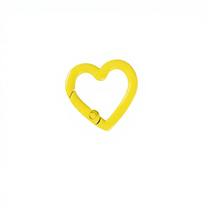 Heart-Shaped Zinc Alloy Coin Holder Keychain - Spring Ring
