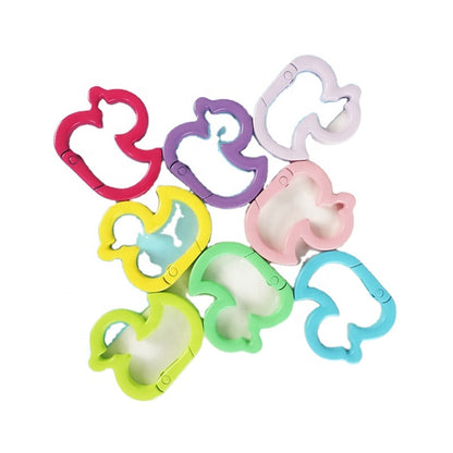 Duck Shape Alloy Carabiner Keychain - Digital Print, Lightweight