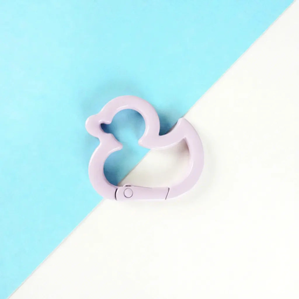 Duck Shape Alloy Carabiner Keychain - Digital Print, Lightweight