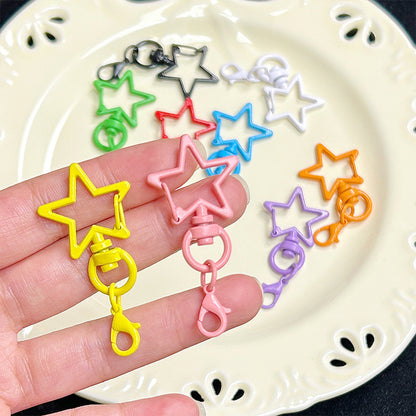 Five-Pointed Star Lobster Clasp Keychain - Zinc Alloy