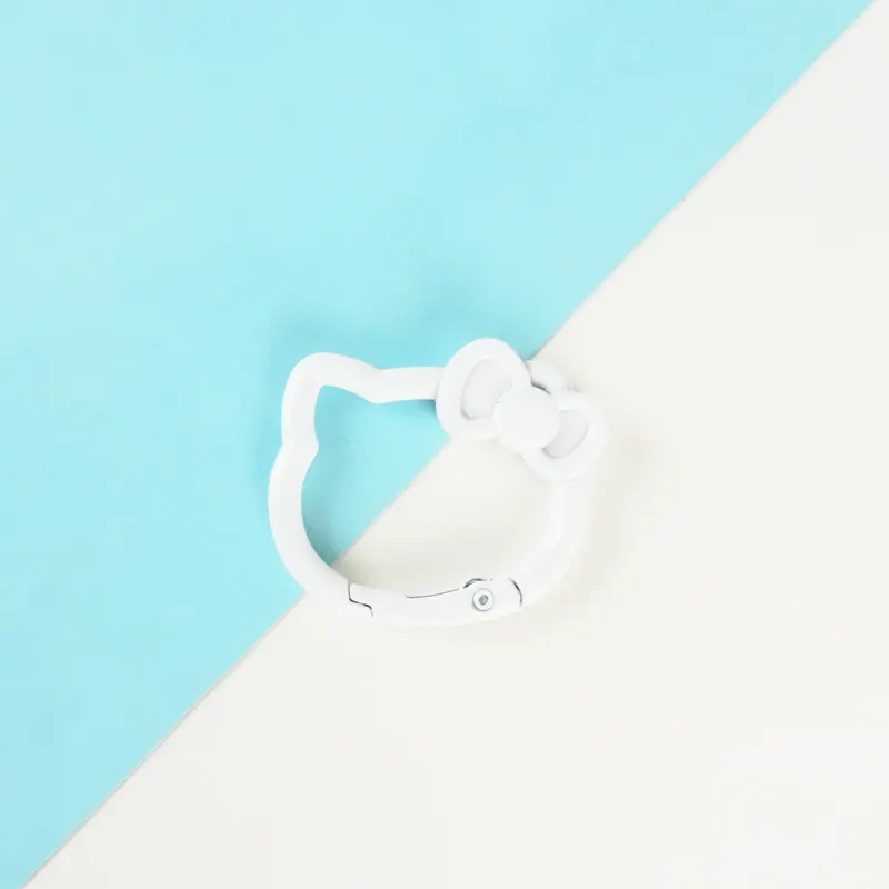 KT Cat Alloy Spring Ring Key Chain - UV Printed DIY Finding