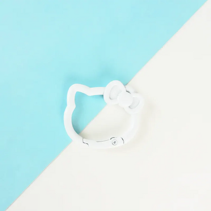 KT Cat Alloy Spring Ring Key Chain - UV Printed DIY Finding