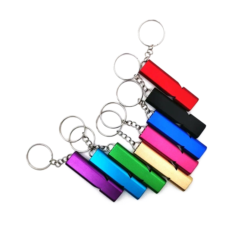 Aluminum Alloy Emergency Whistle Keychain - Outdoor Survival