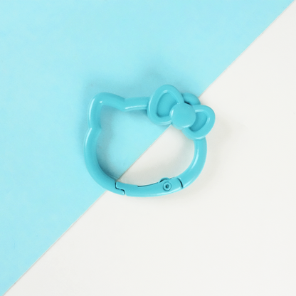 KT Cat Alloy Spring Ring Key Chain - UV Printed DIY Finding
