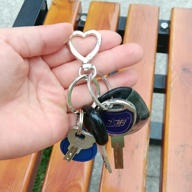 Heart-Shaped Spring Clip Snap Hook - Metal Hardware