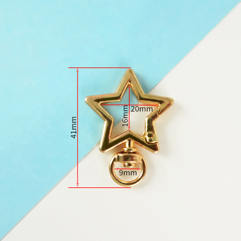 Stainless Steel Five-Pointed Star Carabiner - DIY Keychain