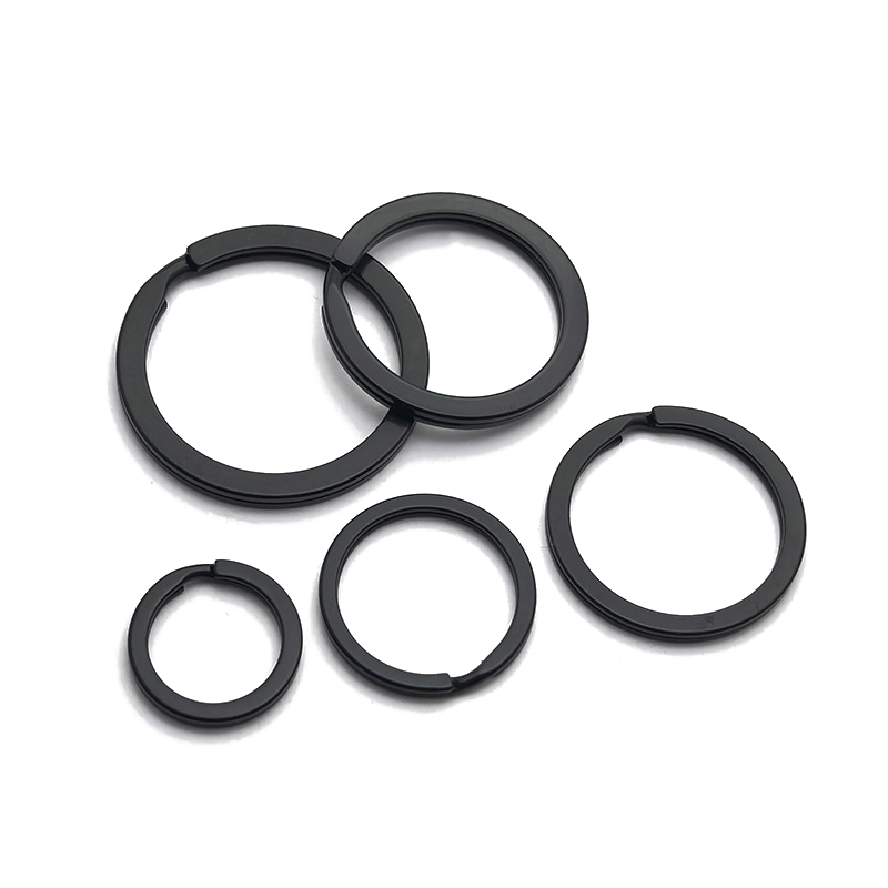 Matte Black Iron Loop Buckle Keyring - DIY Bag Accessory