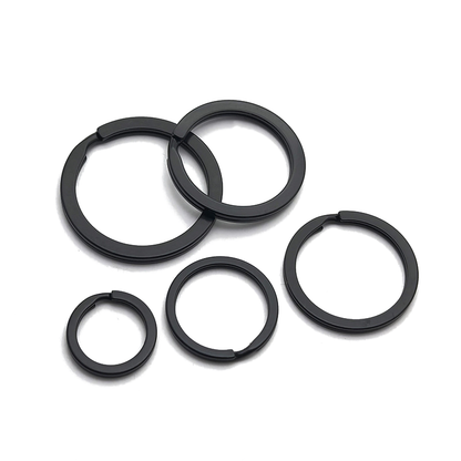 Matte Black Iron Loop Buckle Keyring - DIY Bag Accessory