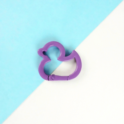 Duck Shape Alloy Carabiner Keychain - Digital Print, Lightweight