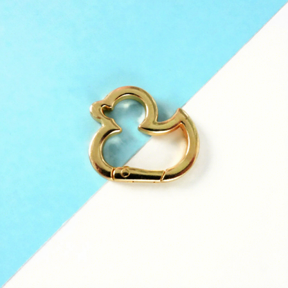 Duck Shape Alloy Carabiner Keychain - Digital Print, Lightweight