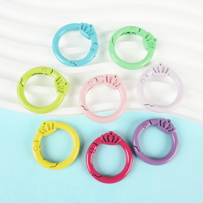 Zinc Alloy Mini Carabiner Keychain - Color-Baked Paint