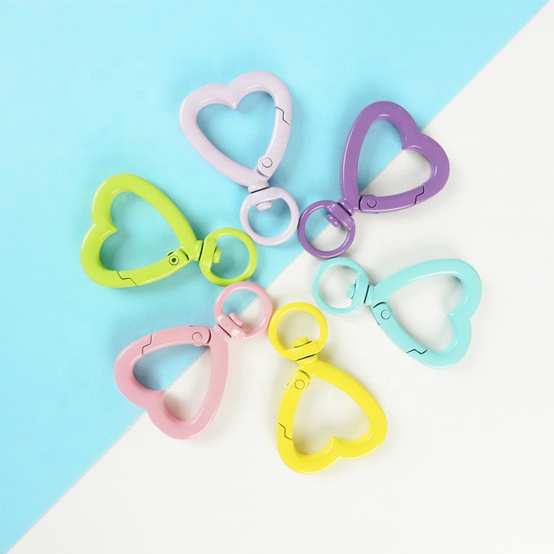 Heart-Shaped Zinc Alloy Open Ring Hook - DIY Key Ring